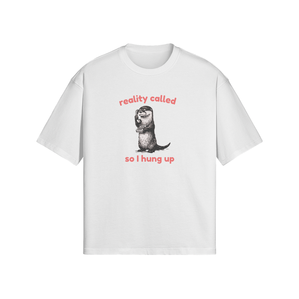 Born To Yap Forced To Zip It Oversized Tee – Otterly Quirky Tees